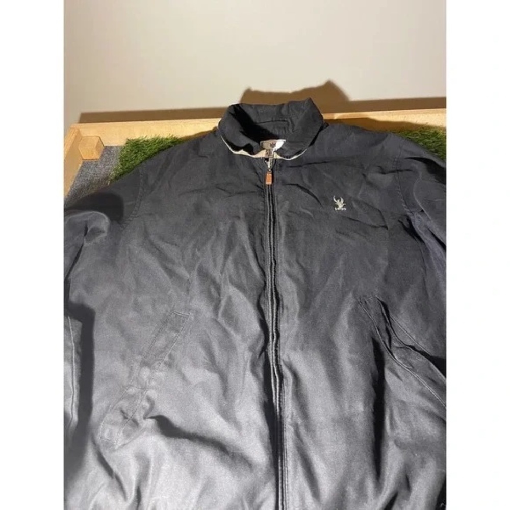 Peter Millar Microfiber Golf Black Mens Full Zip Harrington Bomber Jacket M